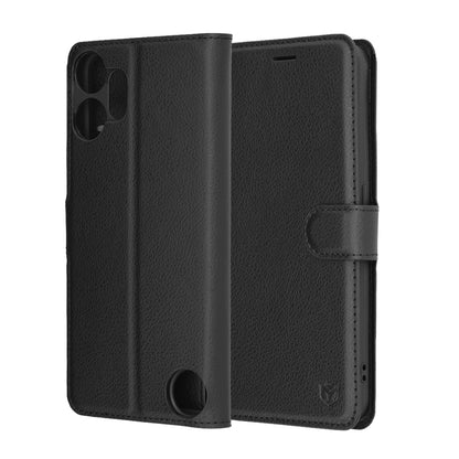 Futrola za Nothing CMF Phone 2 Pro, Techsuit, Kožna Folio, Crna