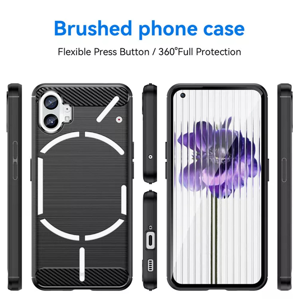 Maska za Nothing Phone (1), Techsuit, Karbon, Crna