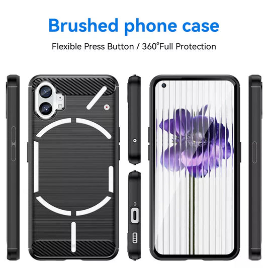 Maska za Nothing Phone (1), Techsuit, Karbon, Crna