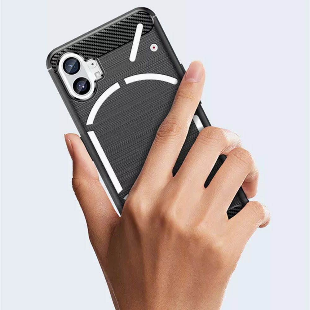 Maska za Nothing Phone (1), Techsuit, Karbon, Crna