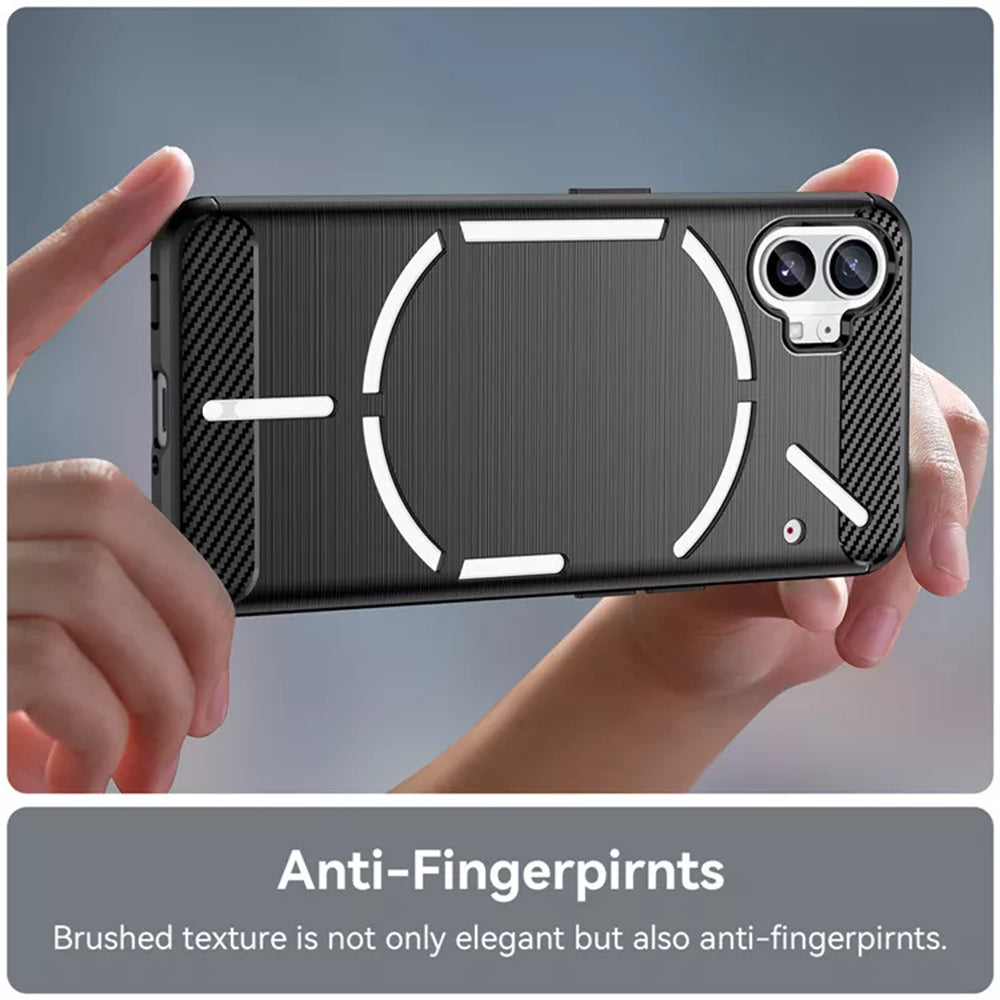 Maska za Nothing Phone (1), Techsuit, Karbon, Crna