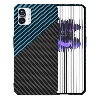 Maska za Nothing Phone (1), Techsuit, Carbonite FiberShell, Crno Plava
