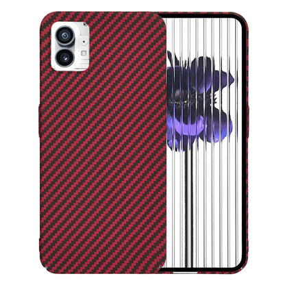 Maska za Nothing Phone (1), Techsuit, Carbonite FiberShell, Crvena