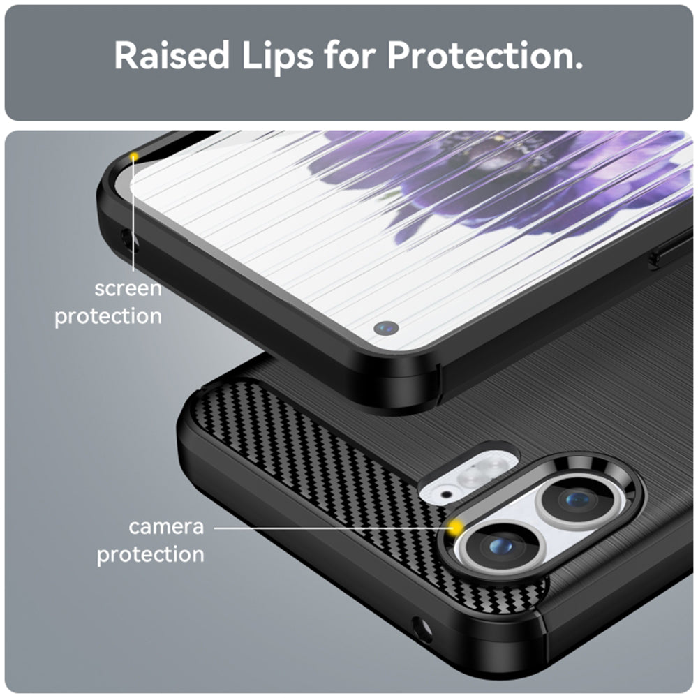 Maska za Nothing Phone (2), Techsuit, Karbon, Crna