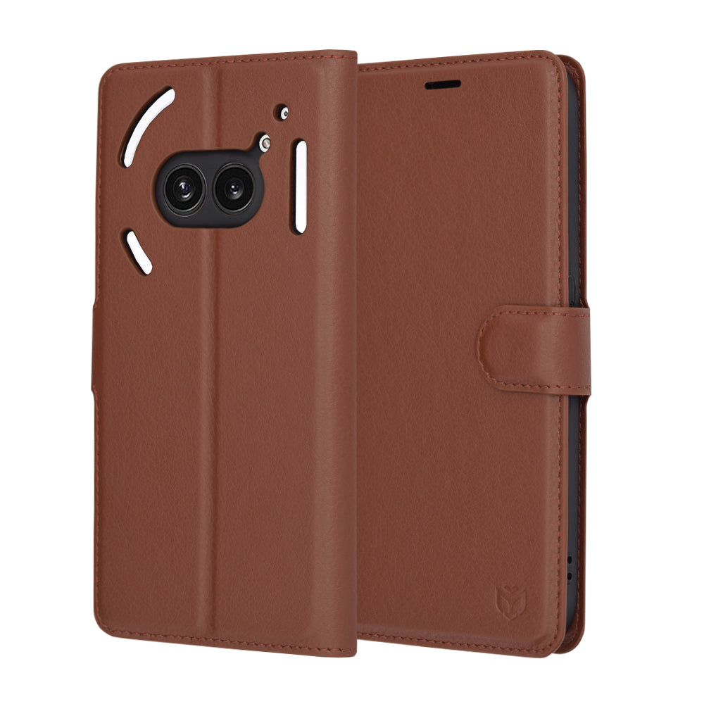Futrola za Nothing Phone (2a) Plus / Phone (2a), Techsuit, Kožna Folio, Smeđa