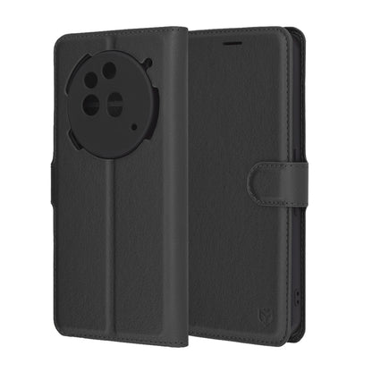Futrola za Nothing Phone (3a) Pro, Techsuit, Kožna Folio, Crna