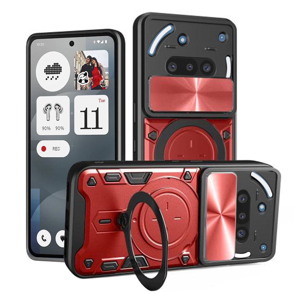 Maska za Nothing Phone (3a), Techsuit, CamGuard Pro, Crvena