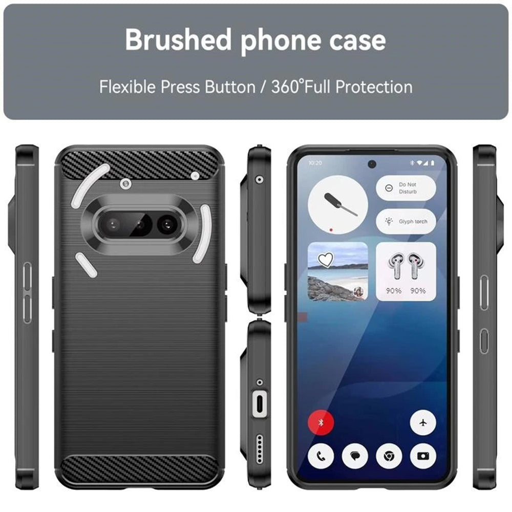Maska za Nothing Phone (3a), Techsuit, Karbon, Plava