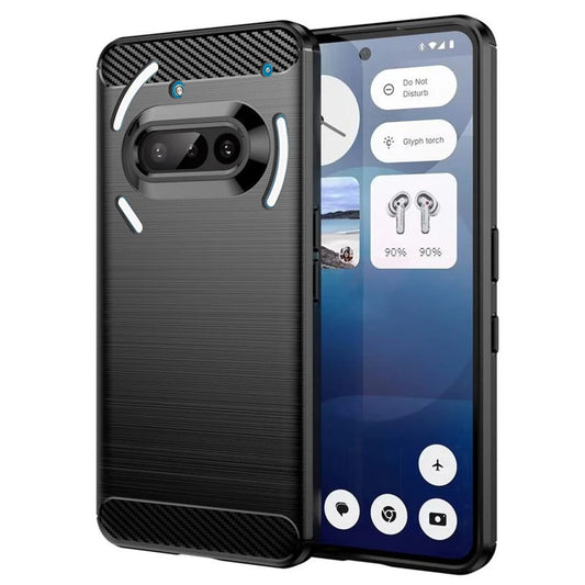 Maska za Nothing Phone (3a), Techsuit, Karbon, Crna