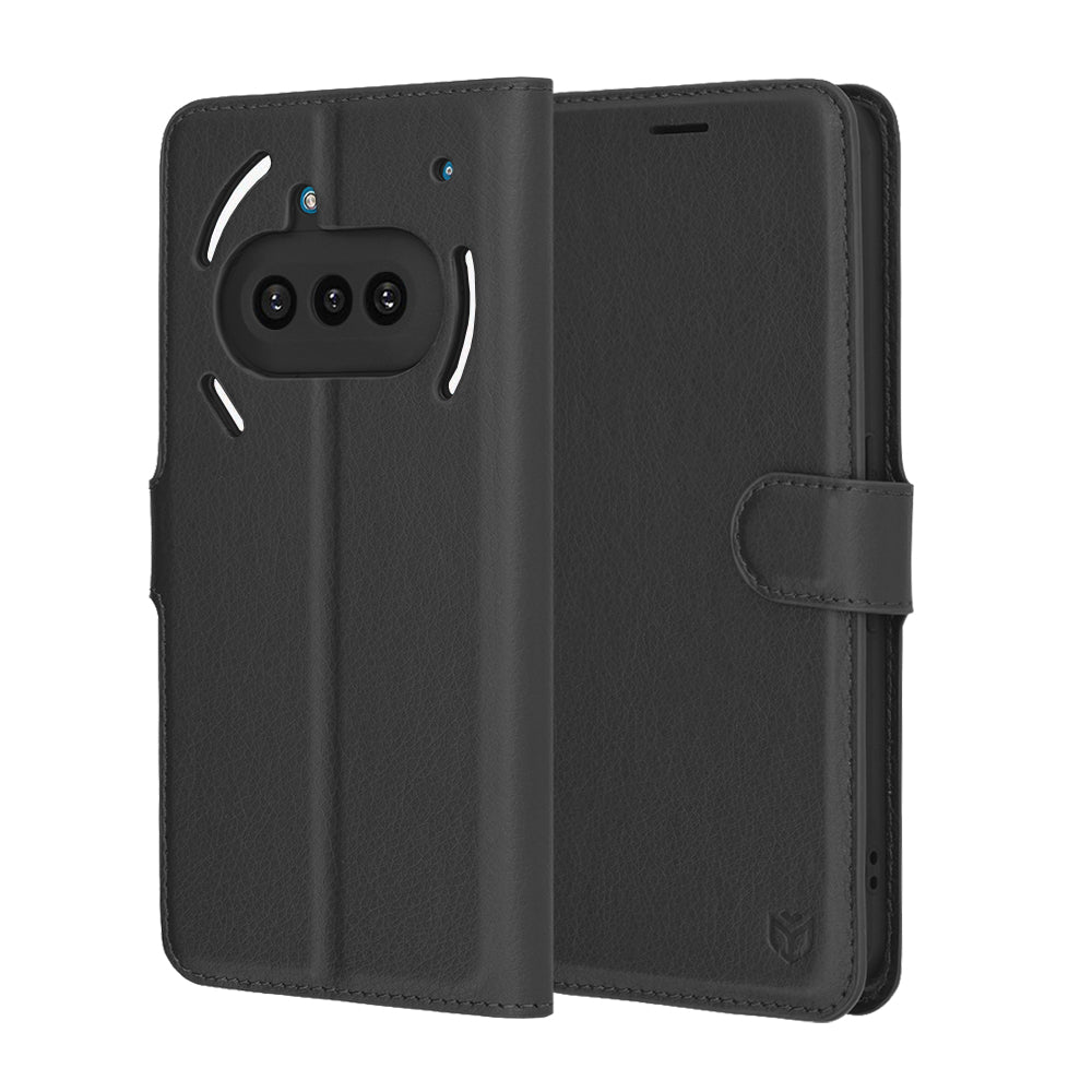 Futrola za Nothing Phone (3a), Techsuit, Kožna Folio, Crna