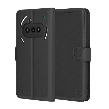 Futrola za Nothing Phone (3a), Techsuit, Kožna Folio, Crna