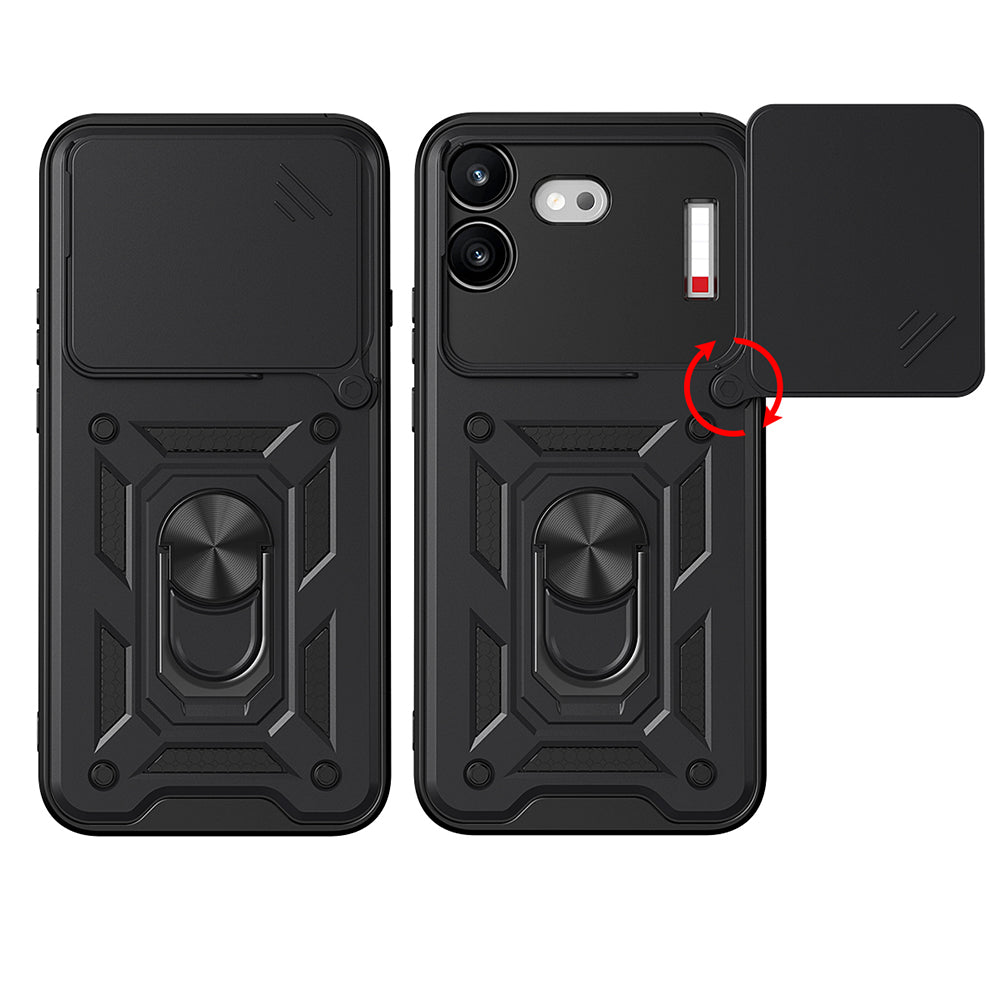 Maska za Nothing Phone (4b), Techsuit, CamShield, Crna