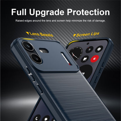 Maska za Nothing Phone (4b), Techsuit, Karbon, Plava