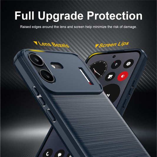 Maska za Nothing Phone (4b), Techsuit, Karbon, Plava