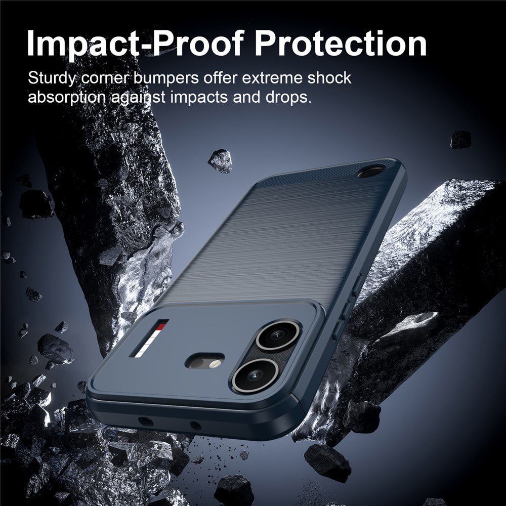 Maska za Nothing Phone (4b), Techsuit, Karbon, Plava