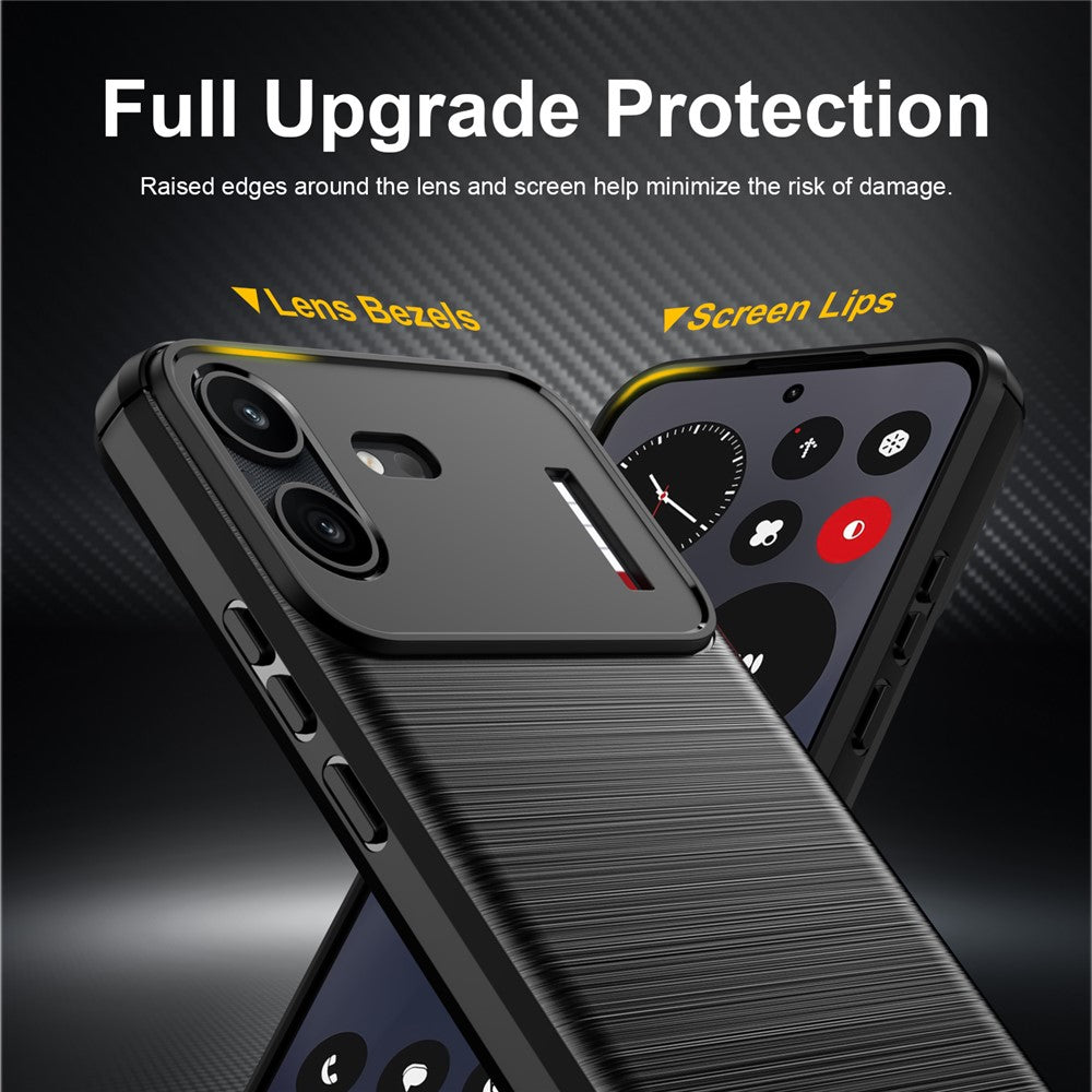 Maska za Nothing Phone (4b), Techsuit, Karbon, Crna