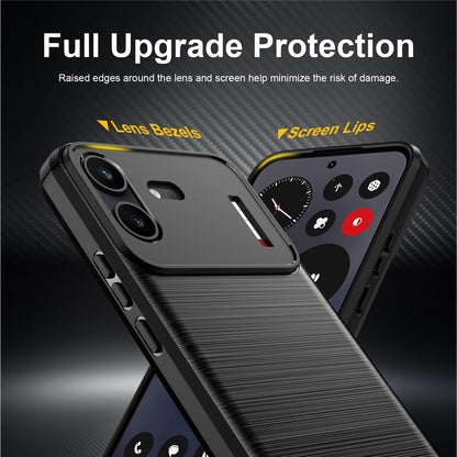 Maska za Nothing Phone (4b), Techsuit, Karbon, Crna