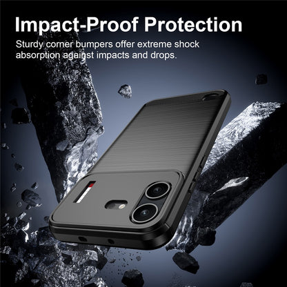 Maska za Nothing Phone (4b), Techsuit, Karbon, Crna