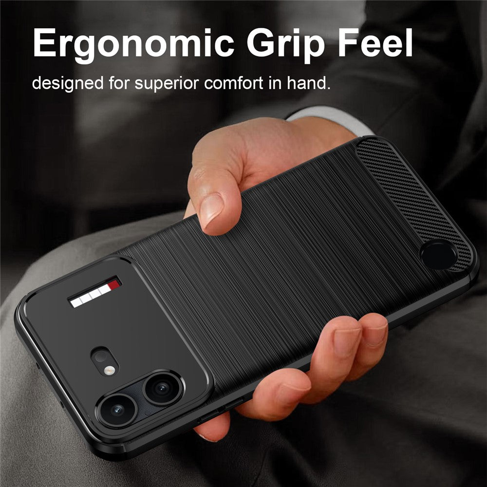 Maska za Nothing Phone (4b), Techsuit, Karbon, Crna