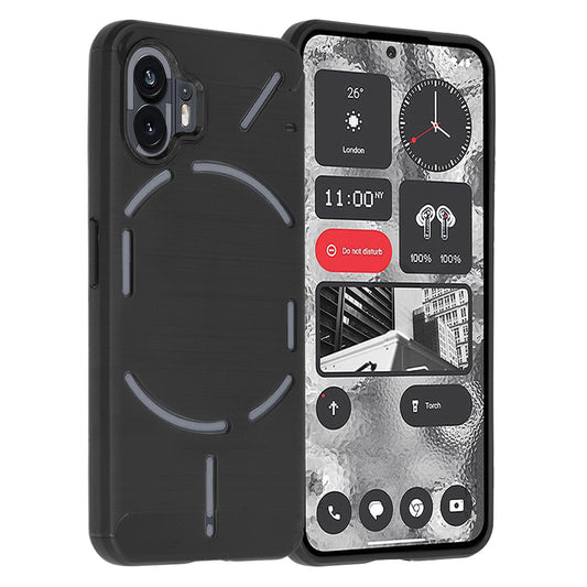Maska za Nothing Phone (2), Techsuit, Karbon, Crna