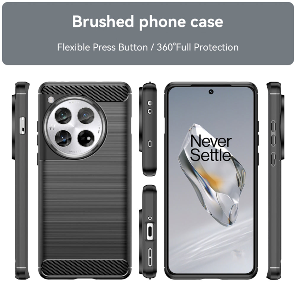 Maska za OnePlus 12, Techsuit, Karbon, Crna
