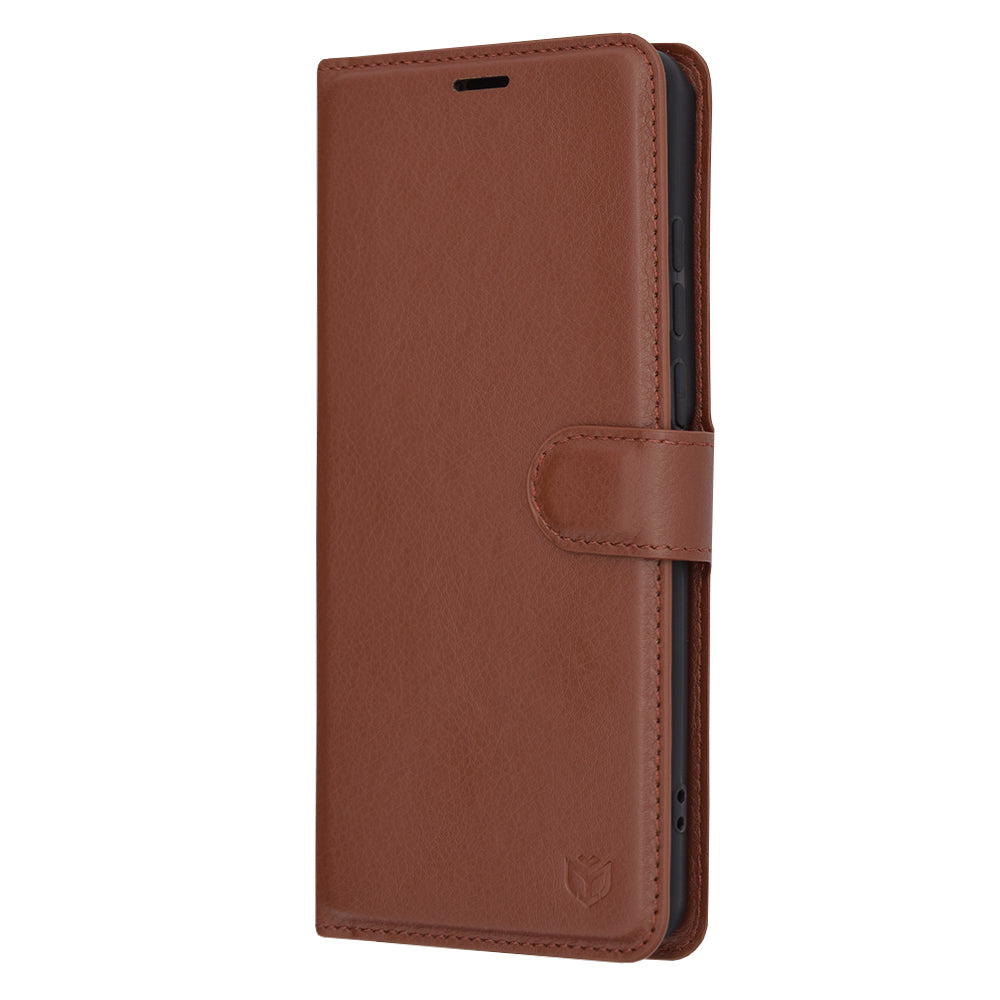 Futrola za OnePlus 12, Techsuit, Kožna Folio, Smeđa
