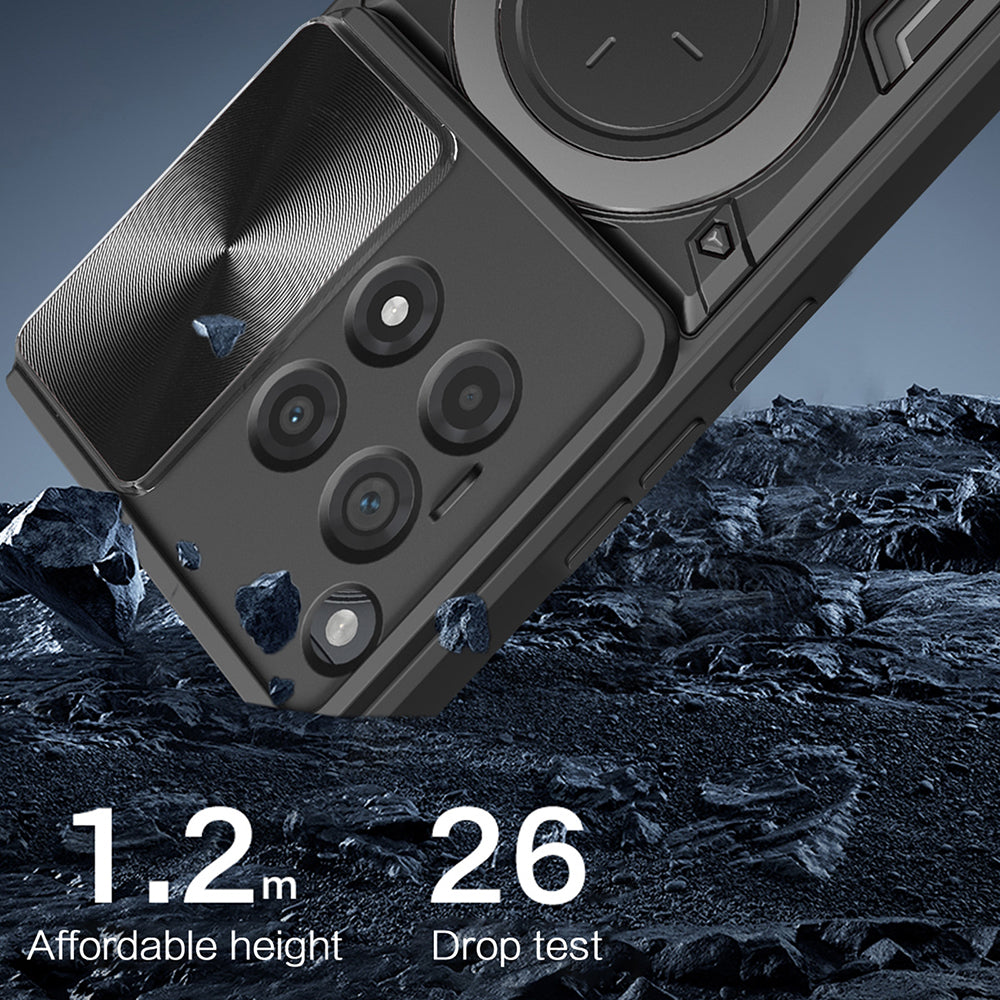 Maska za OnePlus 12R, Techsuit, CamGuard Pro, Ružičasto zlatna