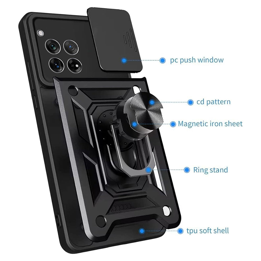 Maska za OnePlus 12R, Techsuit, CamShield, Roza