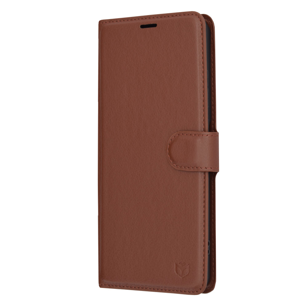 Futrola za OnePlus 12R, Techsuit, Kožna Folio, Smeđa