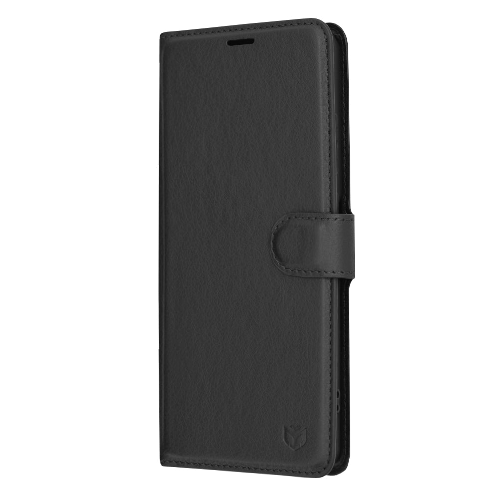 Futrola za OnePlus 12R, Techsuit, Kožna Folio, Crna