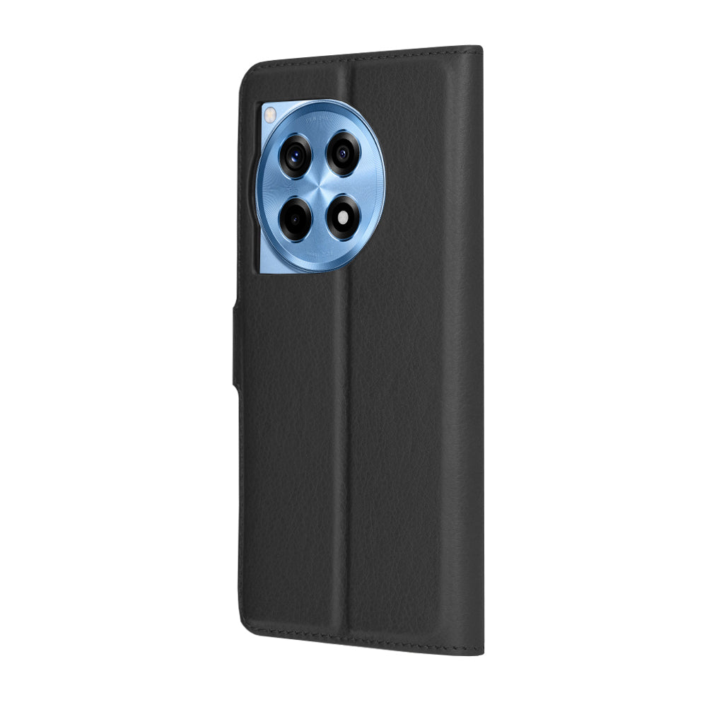 Futrola za OnePlus 12R, Techsuit, Kožna Folio, Crna