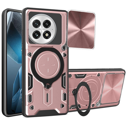 Maska za OnePlus 13, Techsuit, CamGuard Pro, Ružičasto zlatna