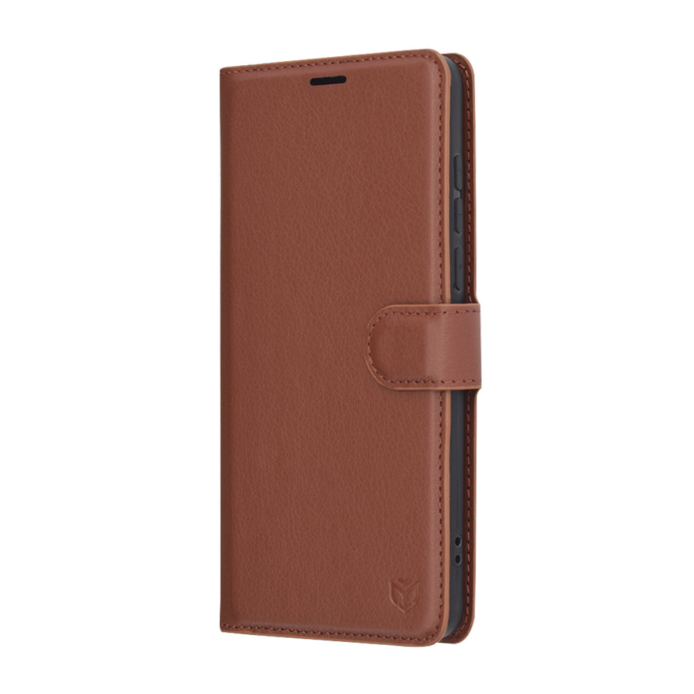Futrola za OnePlus 13, Techsuit, Kožna Folio, Smeđa