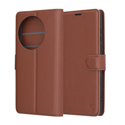 Futrola za OnePlus 13, Techsuit, Kožna Folio, Smeđa