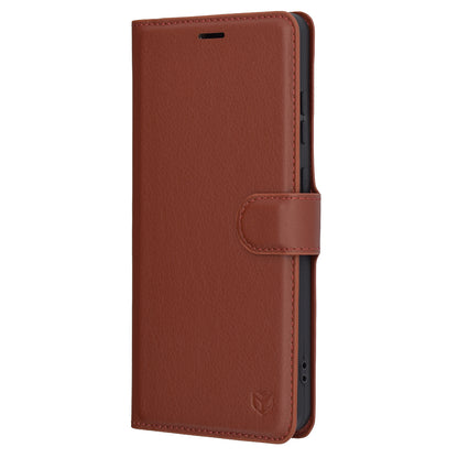 Futrola za OnePlus 13R, Techsuit, Kožna Folio, Smeđa