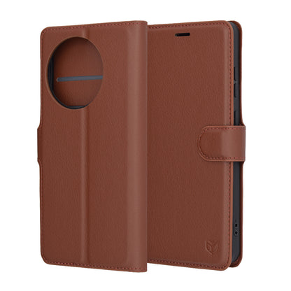 Futrola za OnePlus 13R, Techsuit, Kožna Folio, Smeđa