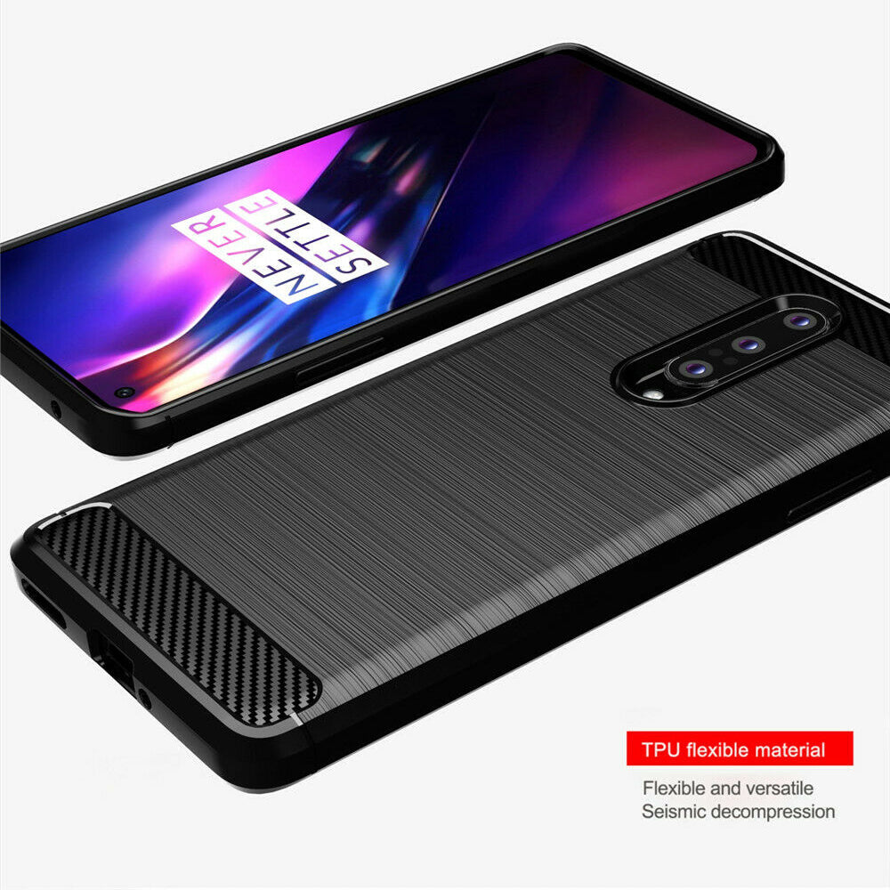 Maska za OnePlus 8, Techsuit, Karbon, Crna