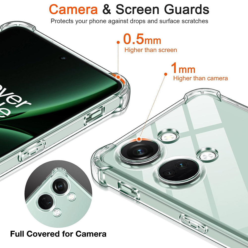 Maska za OnePlus Nord 3, Techsuit, Shockproof Clear, Prozirna