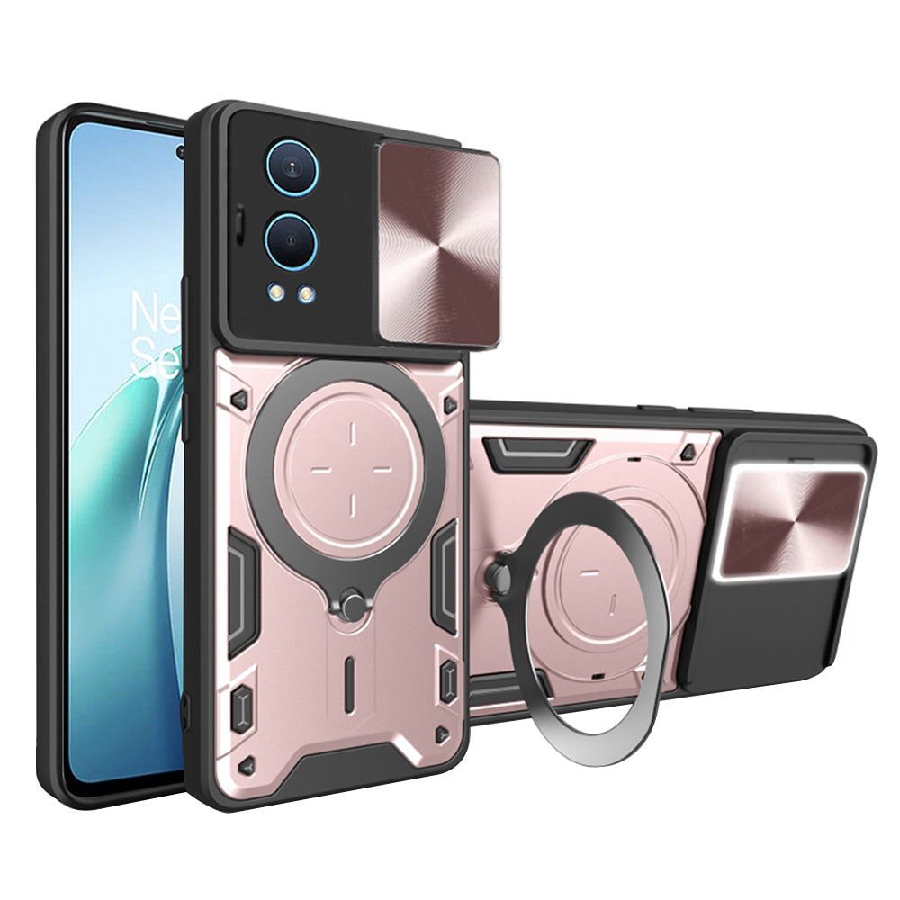 Maska za OnePlus Nord CE4 Lite, Techsuit, CamGuard Pro, Ružičasto Zlatna