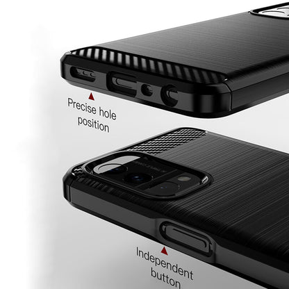 Maska za OnePlus Nord N200 5G / Oppo A74 5G / A54 5G, Techsuit, Karbon, Crna