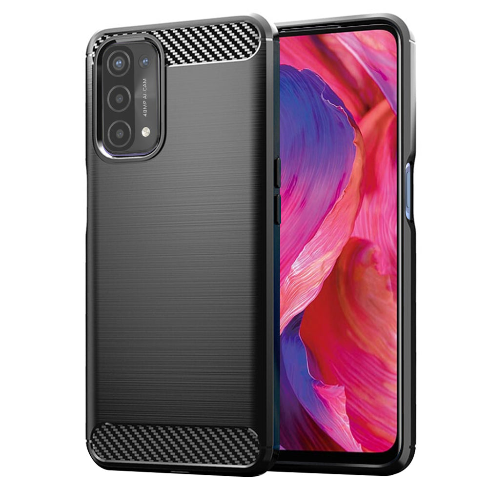 Maska za OnePlus Nord N200 5G / Oppo A74 5G / A54 5G, Techsuit, Karbon, Crna