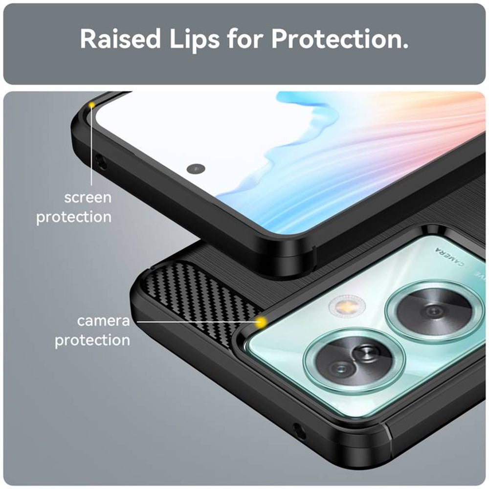 Maska za OnePlus Nord N30 SE / Oppo A79, Techsuit, Karbon, Crna