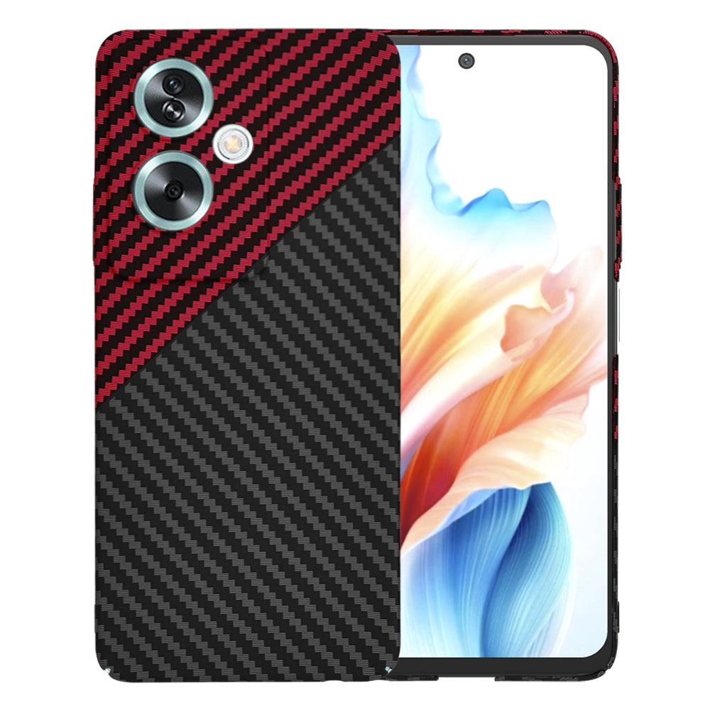 Maska za OnePlus Nord N30 SE / Oppo A79, Techsuit, Carbonite FiberShell, Crno Crvena