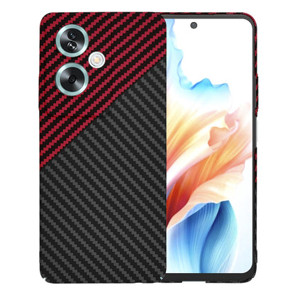 Maska za OnePlus Nord N30 SE / Oppo A79, Techsuit, Carbonite FiberShell, Crno Crvena
