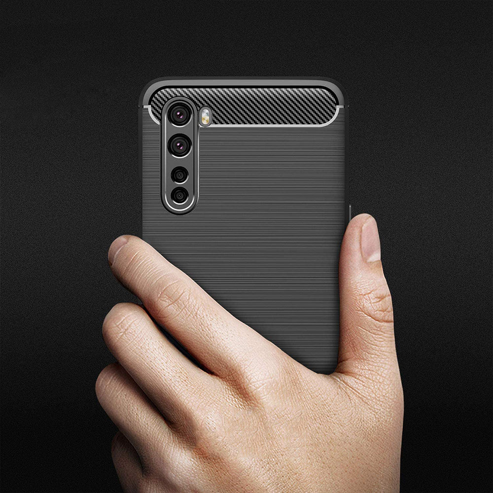 Maska za OnePlus Nord, Techsuit, Karbon, Crna