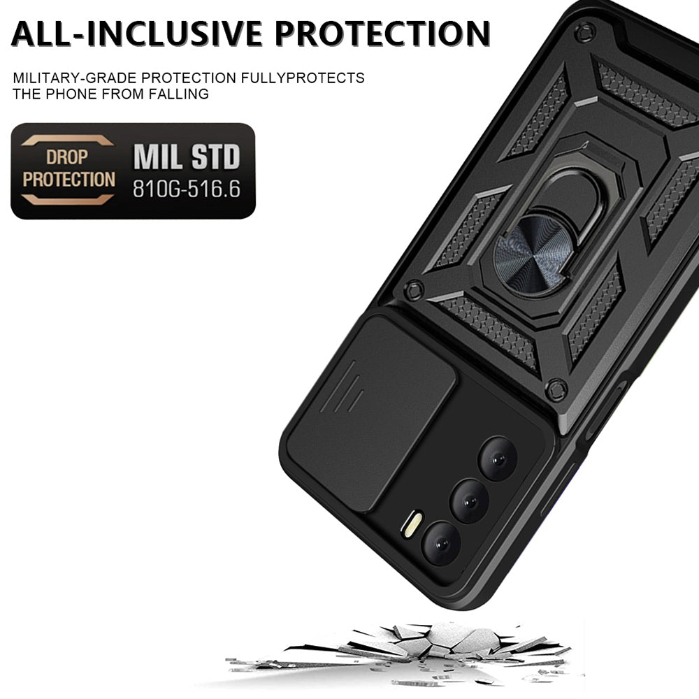 Maska za Oppo A16s / A54s / A16, Techsuit, CamShield, Crna
