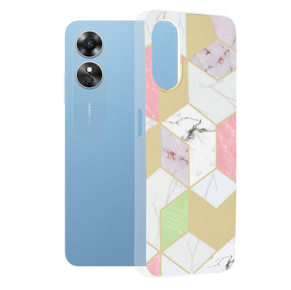 Maska za Oppo A17, Techsuit, Marble, Ljubičasta
