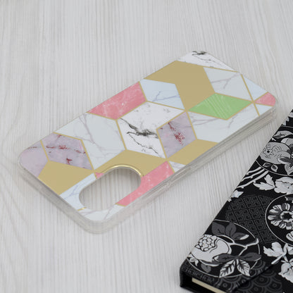 Maska za Oppo A17, Techsuit, Marble, Ljubičasta