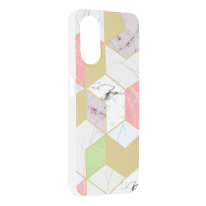 Maska za Oppo A17, Techsuit, Marble, Ljubičasta