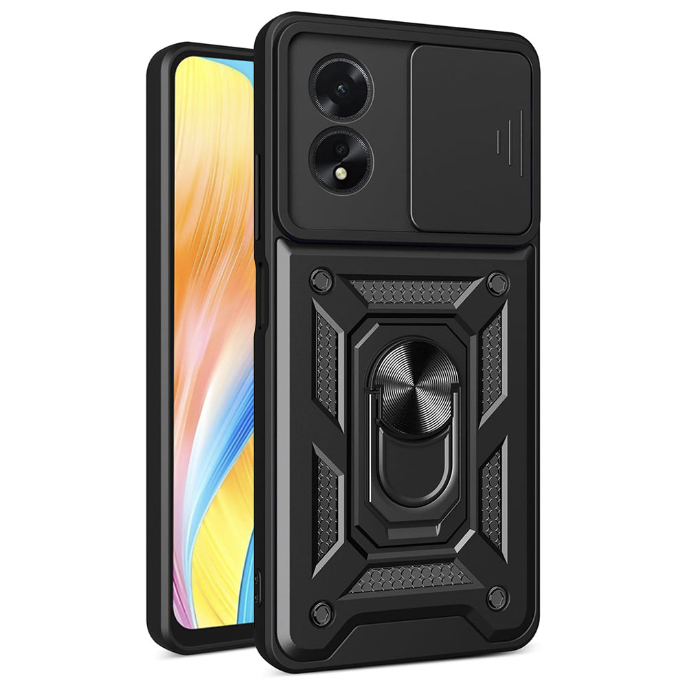 Maska za Oppo A18 / A38, Techsuit, CamShield, Crna
